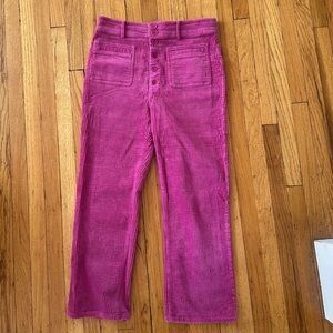 Apiece apart fuchsia pink corduroys